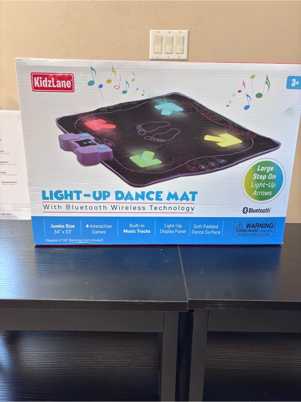 Kidzlane Light Up Dance Mat Games With Bluetooth Wireless Technology